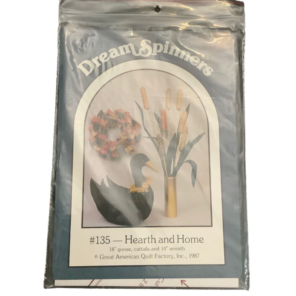 Vtg Dream Spinners #135 Hearth & Home‎ 18" Goose Cattails 14" Wreath Patterns